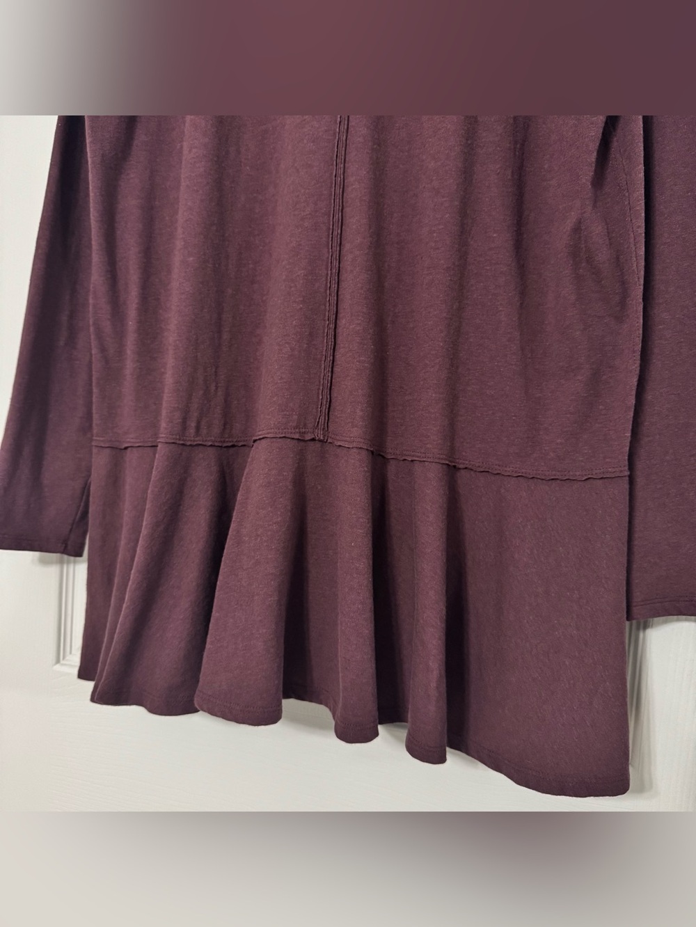 Free People We The Free Paris Tunic / Dress Vineyard Grape Burgundy - Picture 11 of 13